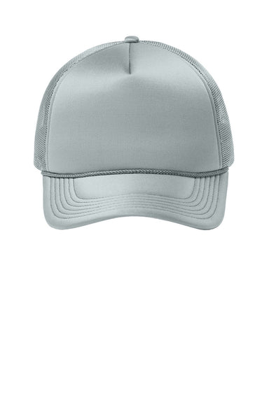 Port Authority Hats C993 Mens Foam Truck'N Hat Silver Grey Flat Front
