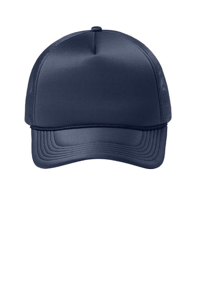 Port Authority Hats C993 Mens Foam Truck'N Hat True Navy Blue Flat Front