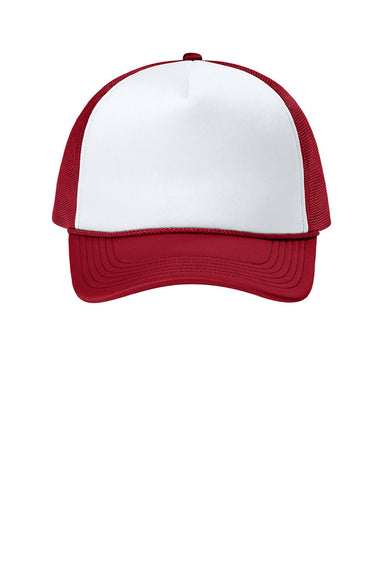 Port Authority Hats C993 Mens Foam Truck'N Hat White/Rich Red/Rich Red Flat Front
