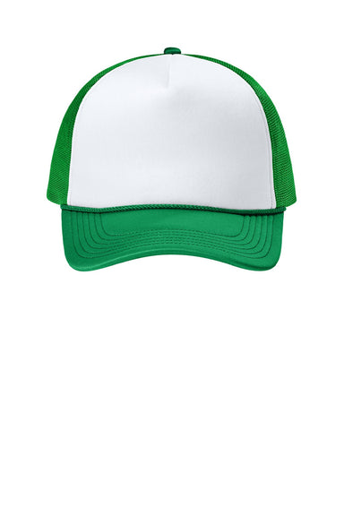 Port Authority Hats C993 Mens Foam Truck'N Hat White/True Kelly Green/True Kelly Green Flat Front