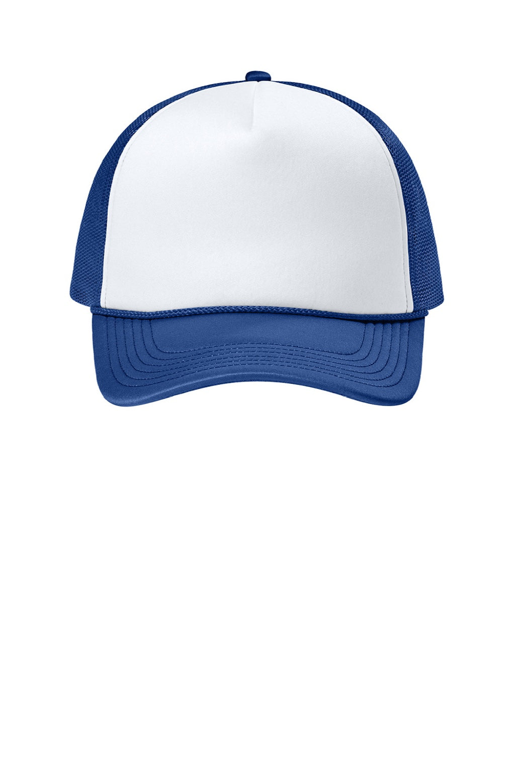 Port Authority Hats C993 Mens Foam Truck'N Hat White/True Royal Blue/True Royal Blue Flat Front