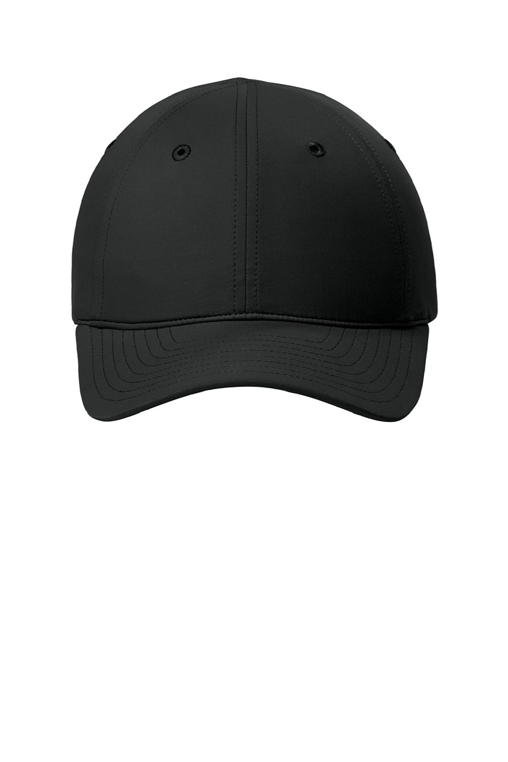 Port Authority Hats C994 Womens Adjustable Ponytail Hat Deep Black Flat Front