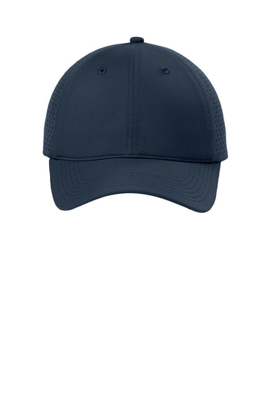 Port Authority Hats C995 Mens Perforated Adjustable Hat River Navy Blue Flat Front