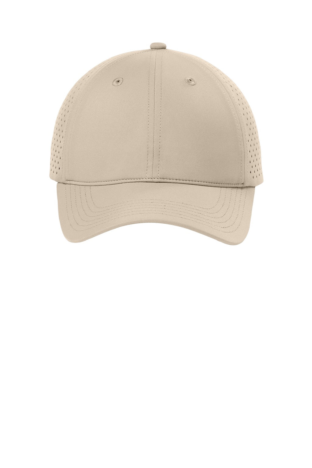 Port Authority Hats C995 Mens Perforated Adjustable Hat Stone Flat Front