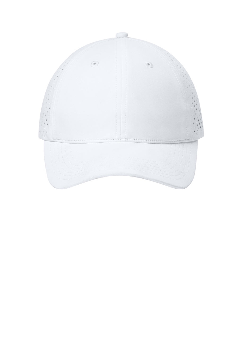 Port Authority Hats C995 Mens Perforated Adjustable Hat White Flat Front