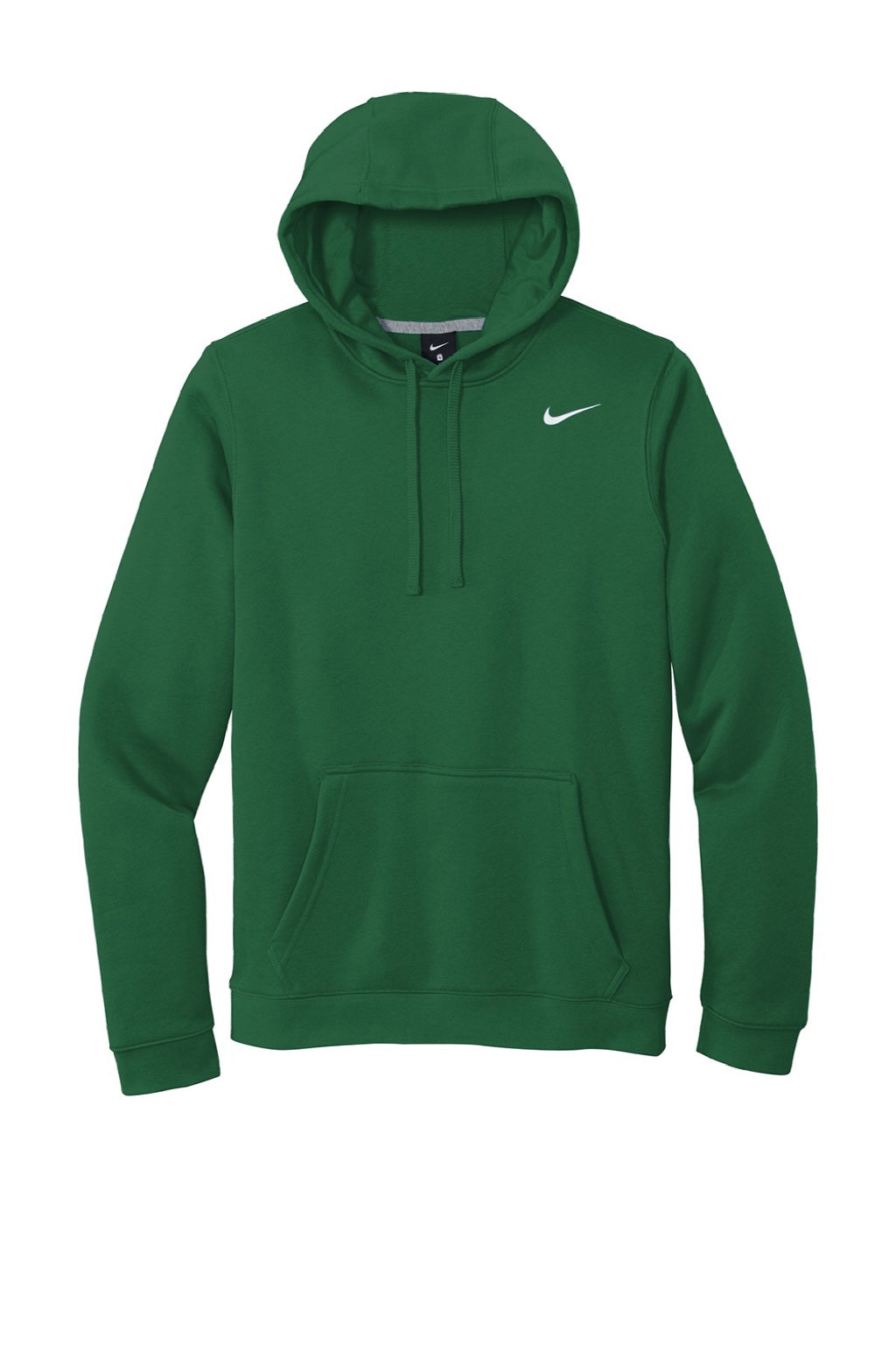 Nike CJ1611 Mens Club Fleece Hooded Sweatshirt Hoodie w/ Pouch Pocket Dark Green Flat Front