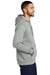 Nike CJ1611 Mens Club Fleece Hooded Sweatshirt Hoodie Heather Dark Grey Model Side