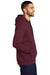 Nike CJ1611 Mens Club Fleece Hooded Sweatshirt Hoodie w/ Pouch Pocket Dark Maroon Model Side