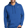 Nike Mens Club Fleece Hooded Sweatshirt Hoodie w/ Pouch Pocket - Royal Blue