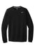Nike CJ1614 Mens Club Fleece Crewneck Sweatshirt Black Flat Front