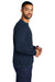 Nike CJ1614 Mens Club Fleece Crewneck Sweatshirt Navy Blue Model Side