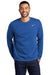 Nike CJ1614 Mens Club Fleece Crewneck Sweatshirt Royal Blue Model Front