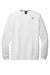 Nike CJ1614 Mens Club Fleece Crewneck Sweatshirt White Flat Front