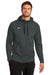 Nike CN9473 Mens Therma-Fit Moisture Wicking Fleece Hooded Sweatshirt Hoodie w/ Pouch Pocket Team Anthracite Grey Model Front