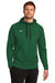 Nike CN9473 Mens Therma-Fit Moisture Wicking Fleece Hooded Sweatshirt Hoodie w/ Pouch Pocket Team Dark Green Model Front