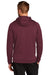 Nike CN9473 Mens Therma-Fit Moisture Wicking Fleece Hooded Sweatshirt Hoodie w/ Pouch Pocket Team Dark Maroon Model Back