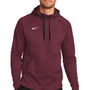 Nike Mens Therma-Fit Moisture Wicking Fleece Hooded Sweatshirt Hoodie w/ Pouch Pocket - Team Dark Maroon