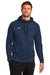 Nike CN9473 Mens Therma-Fit Moisture Wicking Fleece Hooded Sweatshirt Hoodie w/ Pouch Pocket Team Navy Blue Model Front
