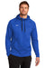 Nike CN9473 Mens Therma-Fit Moisture Wicking Fleece Hooded Sweatshirt Hoodie w/ Pouch Pocket Team Royal Blue Model Front