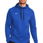 Nike Mens Therma-Fit Moisture Wicking Fleece Hooded Sweatshirt Hoodie w/ Pouch Pocket - Team Royal Blue
