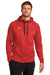 Nike CN9473 Mens Therma-Fit Moisture Wicking Fleece Hooded Sweatshirt Hoodie w/ Pouch Pocket Team Scarlet Red Model Front