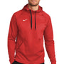 Nike Mens Therma-Fit Moisture Wicking Fleece Hooded Sweatshirt Hoodie w/ Pouch Pocket - Team Scarlet Red