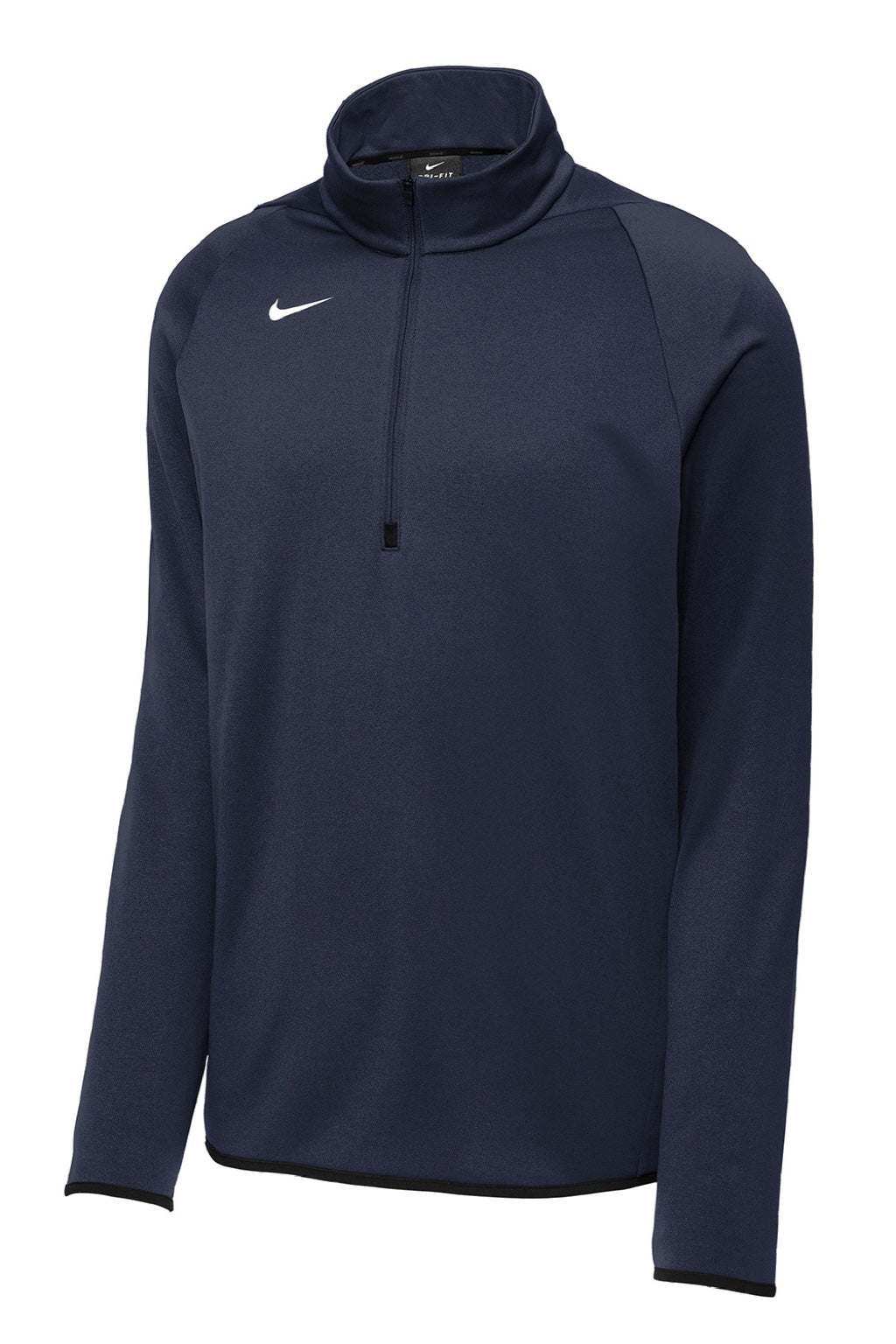 Nike CN9492 Mens Therma-Fit Moisture Wicking Fleece 1/4 Zip Sweatshirt Team Navy Blue Flat Front