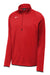 Nike CN9492 Mens Therma-Fit Moisture Wicking Fleece 1/4 Zip Sweatshirt Team Scarlet Red Flat Front