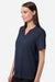 Core 365 CE108W Womens Nova Performance Pique Short Sleeve Polo Shirt Classic Navy Blue Model Side