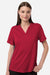 Core 365 CE108W Womens Nova Performance Pique Short Sleeve Polo Shirt Classic Red Model Front