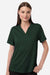 Core 365 CE108W Womens Nova Performance Pique Short Sleeve Polo Shirt Forest Green Model Front