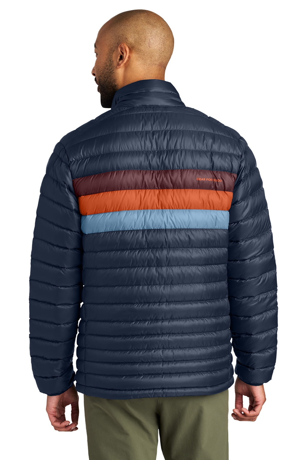 Cotopaxi COTOM1687 Mens Fuego Full Zip Down Jacket Maritime Blue/Mulberry Model Back