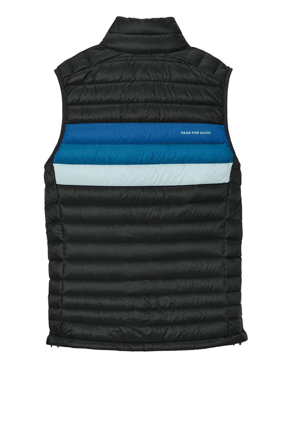 Cotopaxi COTOM1689 Mens Fuego Full Zip Down Vest Black/Atlantic Blue Flat Back