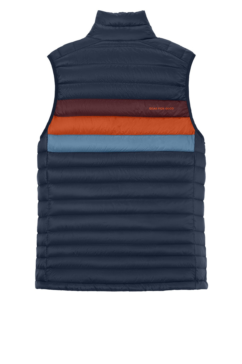 Cotopaxi COTOM1689 Mens Fuego Full Zip Down Vest Maritime Blue/Mulberry Flat Back