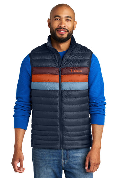 Cotopaxi COTOM1689 Mens Fuego Full Zip Down Vest Maritime Blue/Mulberry Model Front