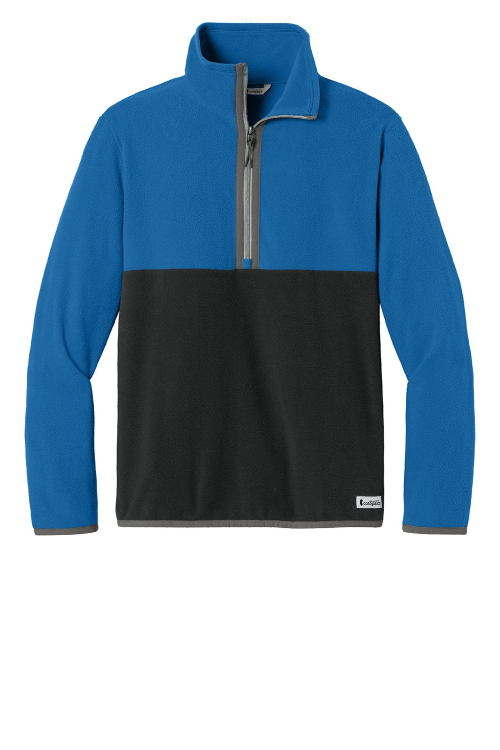 Cotopaxi COTOM1691 Mens Amado 1/4 Zip Fleece Sweatshirt Atlantic Blue/Black Flat Front