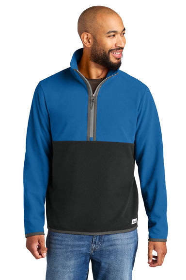 Cotopaxi COTOM1691 Mens Amado 1/4 Zip Fleece Sweatshirt Atlantic Blue/Black Model Front