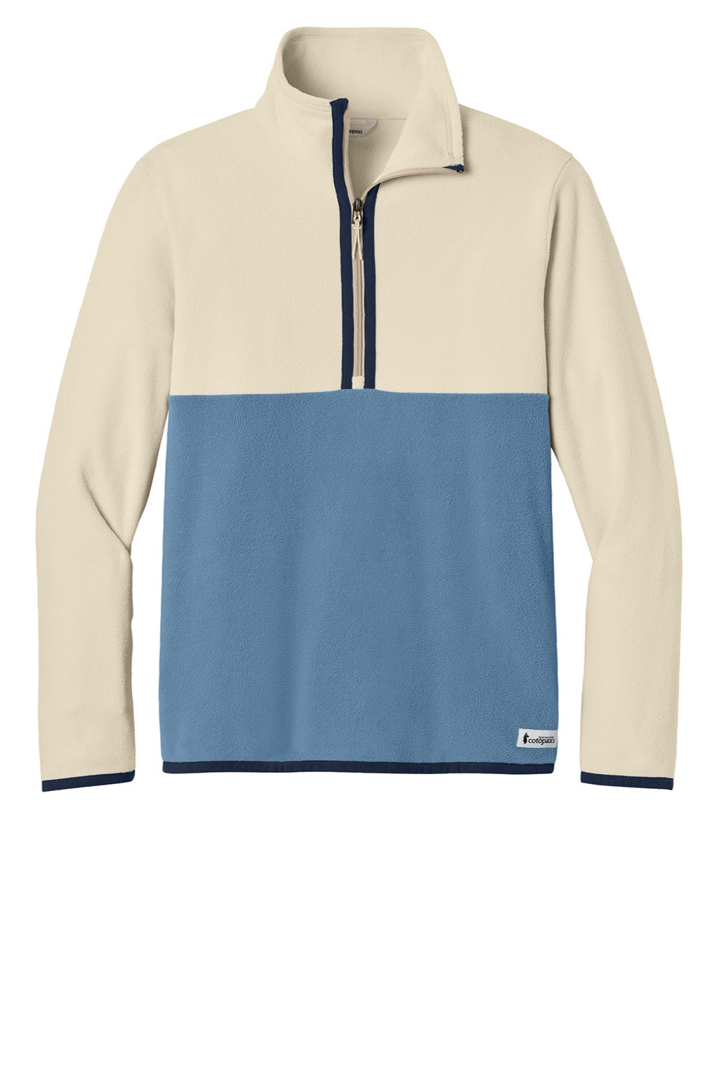 Cotopaxi COTOM1691 Mens Amado 1/4 Zip Fleece Sweatshirt Cream/Fjord Flat Front