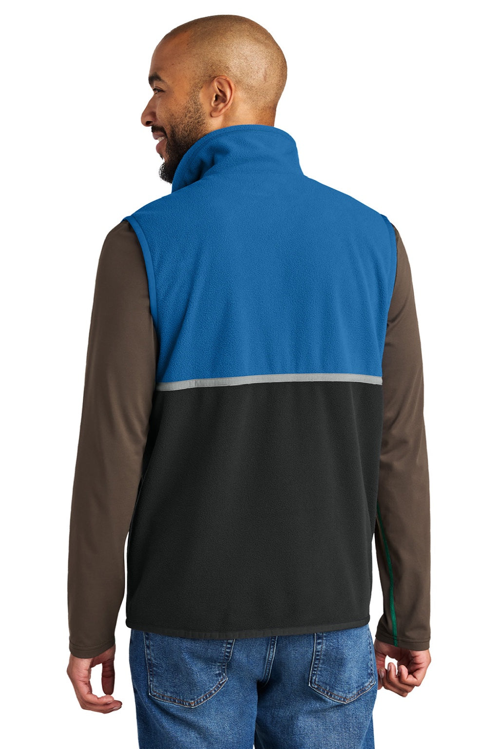 Cotopaxi COTOM1693 Mens Amado Fleece Full Zip Vest Atlantic Blue/Black Model Back