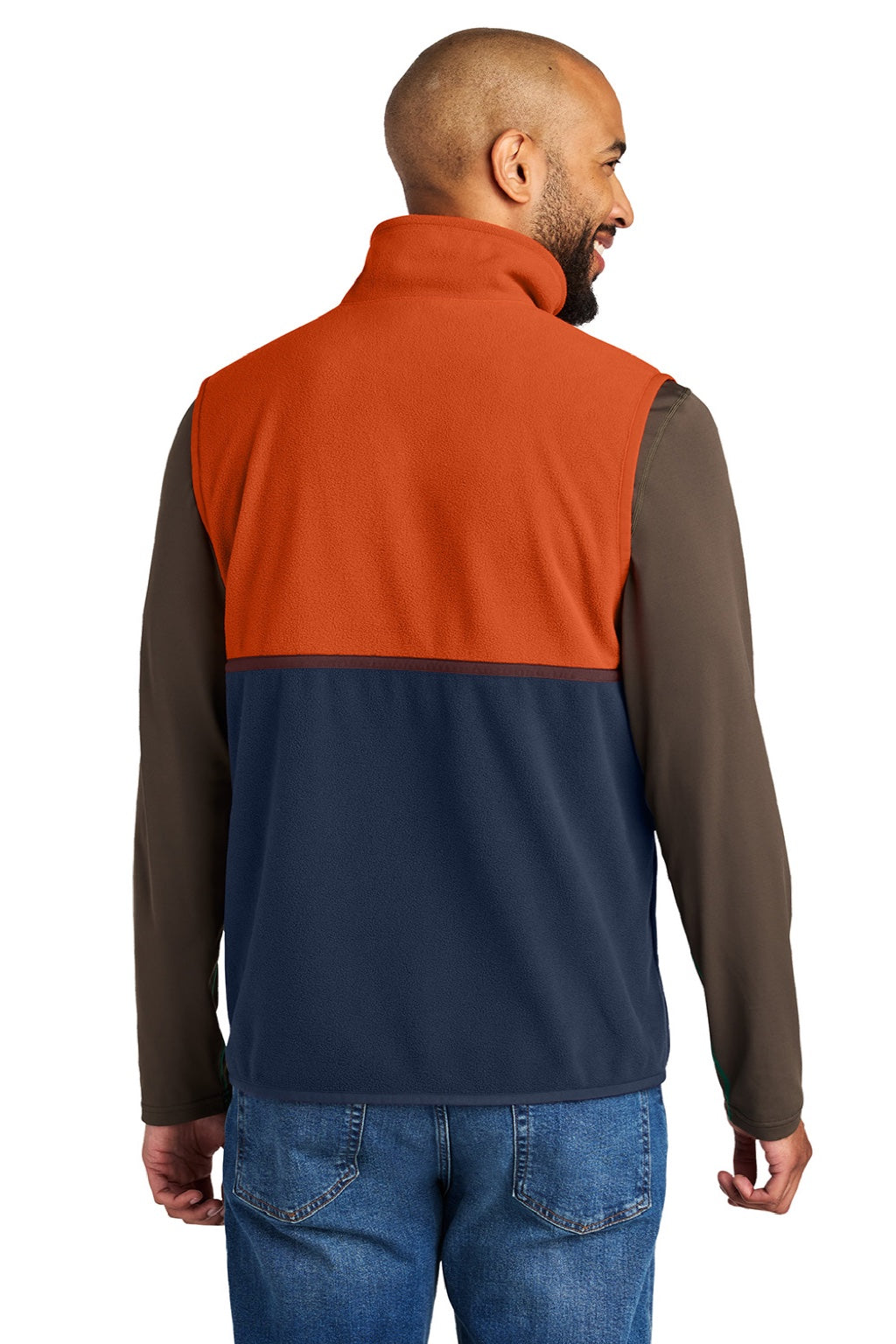 Cotopaxi COTOM1693 Mens Amado Fleece Full Zip Vest Canyon/Maritime Blue Model Back