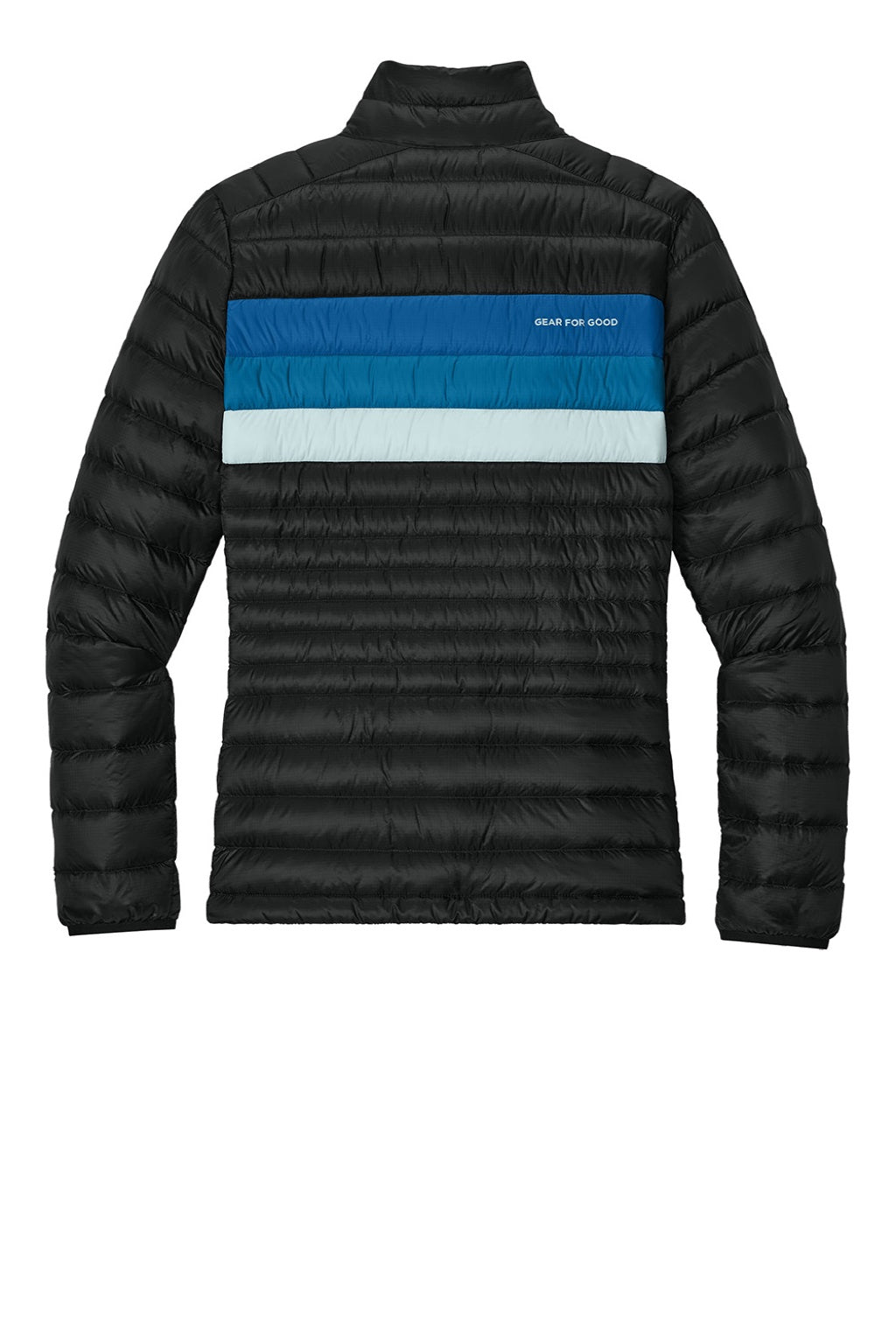 Cotopaxi COTOW1688 Womens Fuego Full Zip Down Jacket Black/Atlantic Blue Flat Back