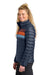 Cotopaxi COTOW1688 Womens Fuego Full Zip Down Jacket Maritime Blue/Mulberry Model Side