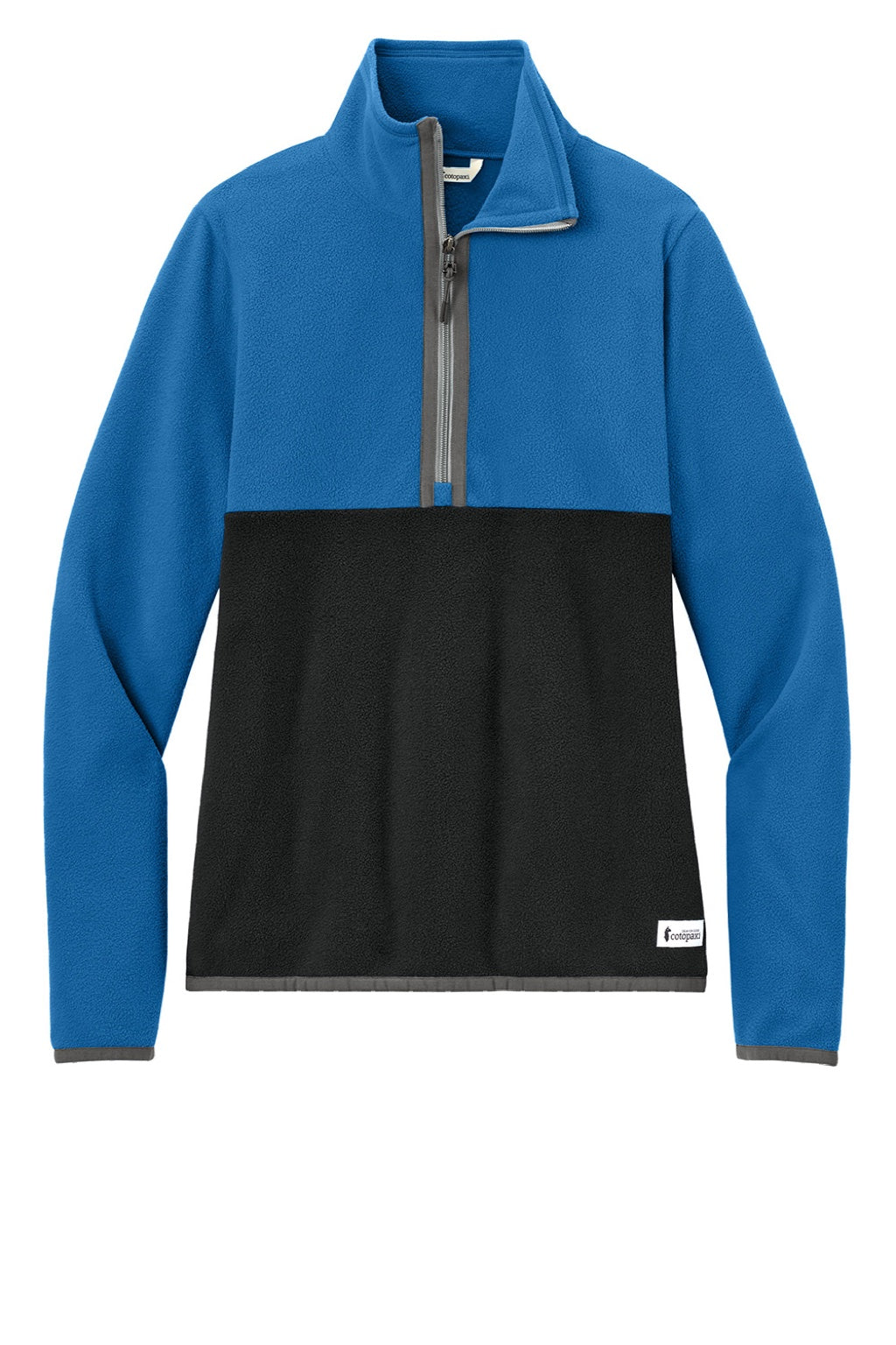 Cotopaxi COTOW1692 Womens Amado 1/4 Zip Fleece Sweatshirt Atlantic Blue/Black Flat Front