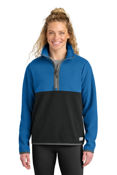 Cotopaxi COTOW1692 Womens Amado 1/4 Zip Fleece Sweatshirt Atlantic Blue/Black Model Front
