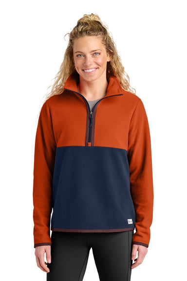 Cotopaxi COTOW1692 Womens Amado 1/4 Zip Fleece Sweatshirt Canyon/Maritime Blue Model Front