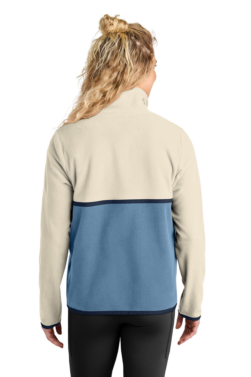 Cotopaxi COTOW1692 Womens Amado 1/4 Zip Fleece Sweatshirt Cream/Fjord Model Back
