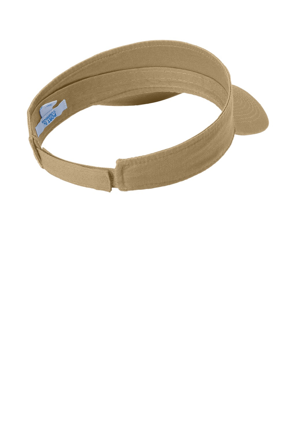 Port & Company Hats CP45 Mens Fashion Adjustable Visor Khaki Brown Flat Back