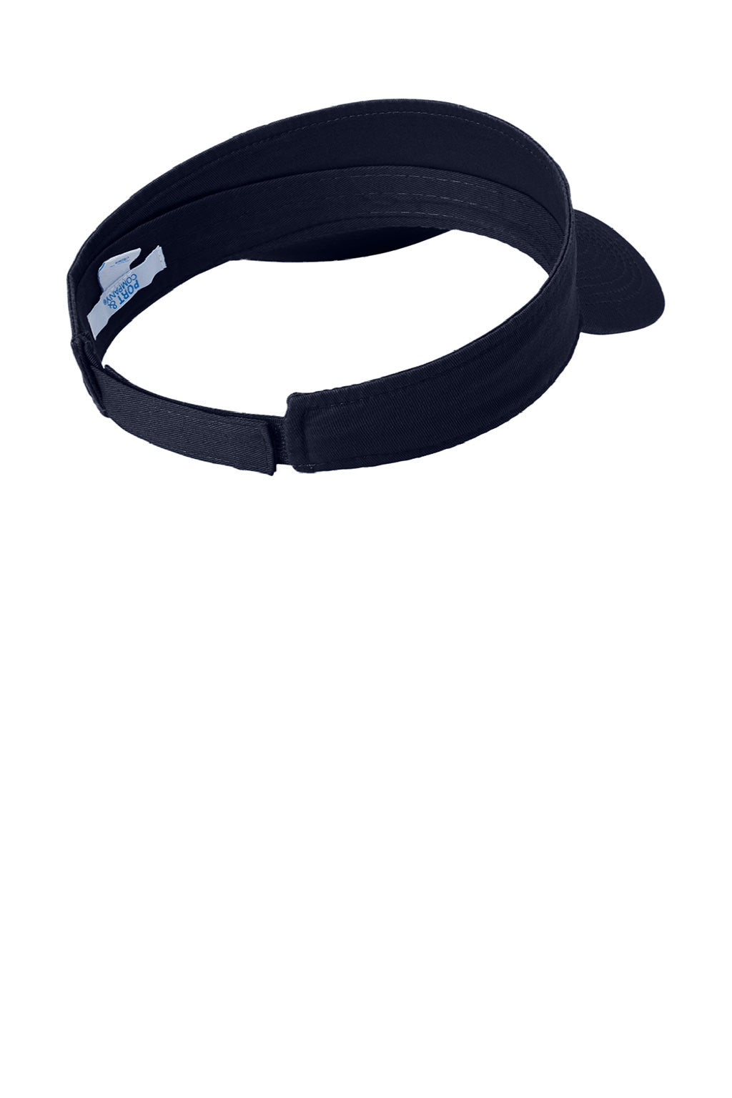 Port & Company Hats CP45 Mens Fashion Adjustable Visor Navy Blue Flat Back