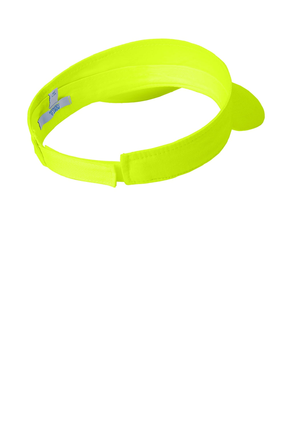 Port & Company Hats CP45 Mens Fashion Adjustable Visor Neon Yellow Flat Back