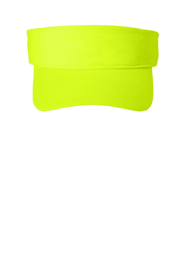 Port & Company Hats CP45 Mens Fashion Adjustable Visor Neon Yellow Flat Front